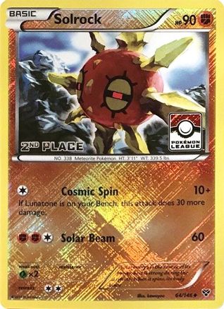 Solrock - 64/146 (Pokemon League) [2nd Place] 64 - League & Championship Cards Reverse Holofoil