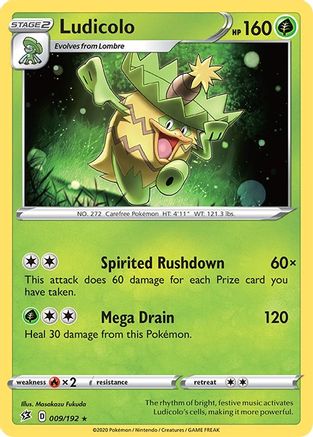 Ludicolo 9/192 - Rebel Clash Reverse Holofoil