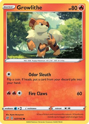 Growlithe 27/192 - SWSH02 Rebel Clash