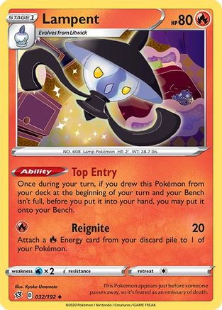 Lampent 32/192 - Rebel Clash Reverse Holofoil