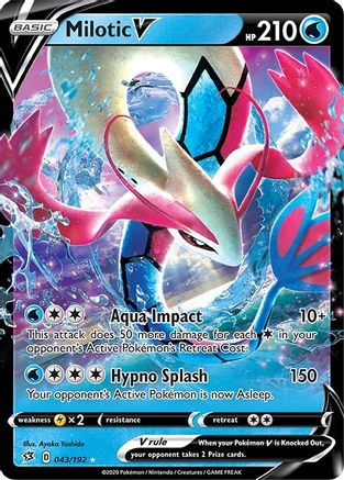 Milotic V 43/192 - Rebel Clash Holofoil