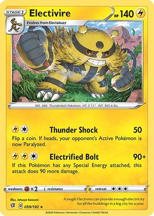 Electivire 59/192 - Rebel Clash Reverse Holofoil
