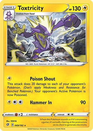 Toxtricity 69/192 - Rebel Clash Reverse Holofoil