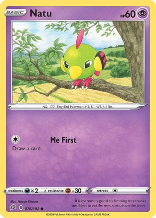 Natu 76/192 - SWSH02 Rebel Clash Reverse Holofoil