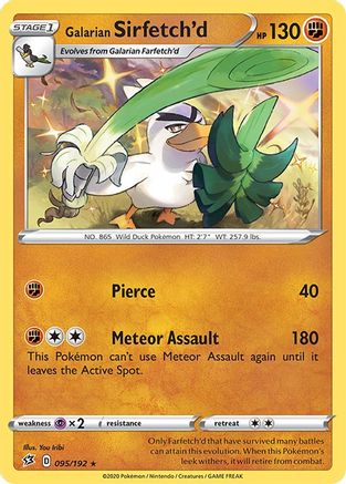 Galarian Sirfetch'd 95/192 - Rebel Clash Reverse Holofoil