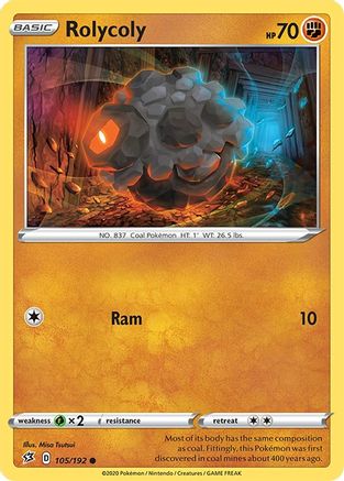 Rolycoly 105/192 - Rebel Clash Reverse Holofoil