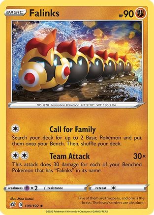 Falinks 109/192 - SWSH02 Rebel Clash Reverse Holofoil
