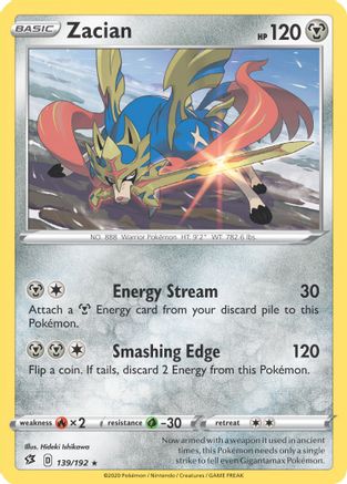 Zacian - 139/192 (Cracked Ice Holo) 139 - Deck Exclusives Holofoil