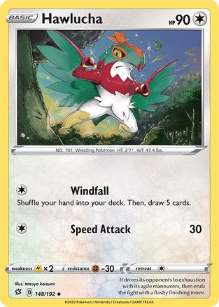 Hawlucha 148/192 - Rebel Clash Reverse Holofoil