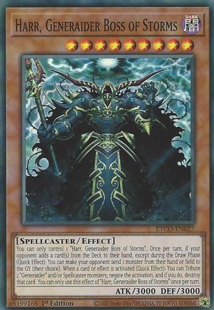 Harr, Generaider Boss of Storms (ETCO-EN027) - Eternity Code 1st Edition