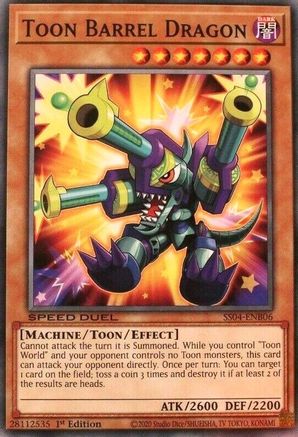 Toon Barrel Dragon (SS04-ENB06) - Speed Duel Decks: Match of the Millennium 1st Edition