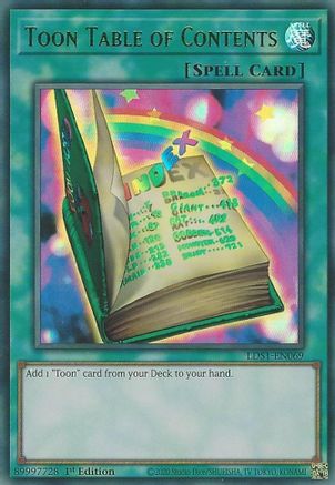 Toon Table of Contents (Green) (LDS1-EN069) - Legendary Duelists: Season 1 1st Edition