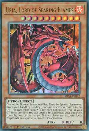 Uria, Lord of Searing Flames (SDSA-EN042) - Structure Deck: Sacred Beasts 1st Edition