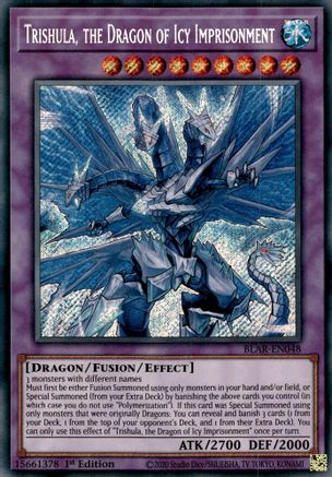 Trishula, the Dragon of Icy Imprisonment (BLAR-EN048) - Battles of Legend: Armageddon 1st Edition