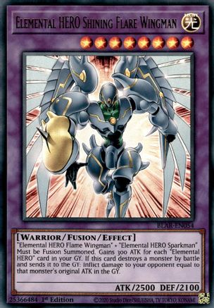 Elemental HERO Shining Flare Wingman (BLAR-EN054) - Battles of Legend: Armageddon 1st Edition