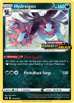 Hydreigon SWSH037/307 - SWSH Black Star Promos Holofoil