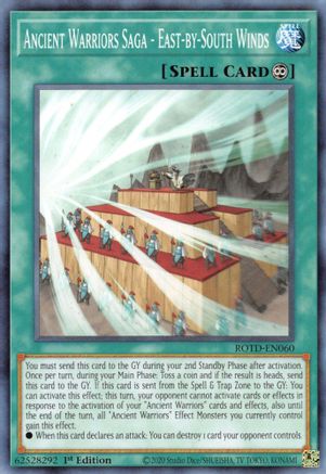 Ancient Warriors Saga - East-by-South Winds - ROTD-EN060 - Rise of the Duelist 1st Edition