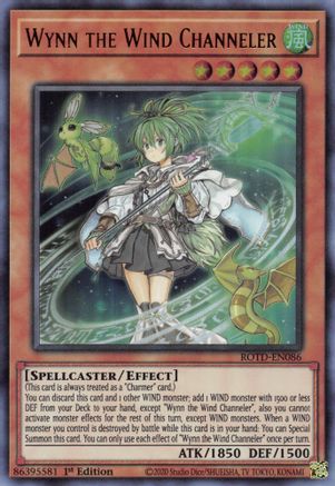 Wynn the Wind Channeler (ROTD-EN086) - Rise of the Duelist 1st Edition