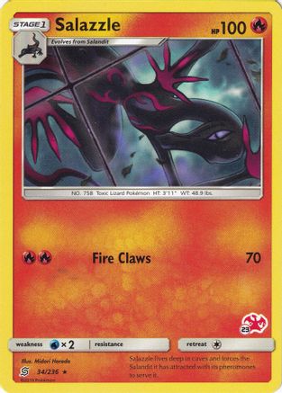 Salazzle - 34/236 (#23 Charizard Stamped) 34 - Battle Academy