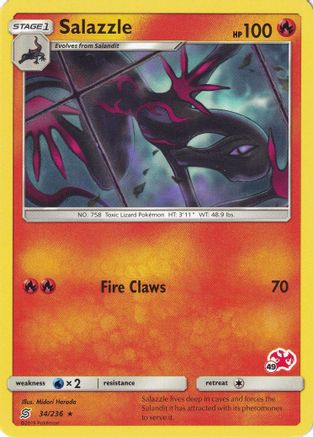 Salazzle - 34/236 (#49 Charizard Stamped) 34 - Battle Academy