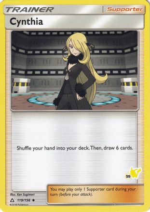 Cynthia - 119/156 (#59 Pikachu Stamped) 119 - Battle Academy
