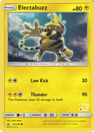 Electabuzz - 43/156 (#6 Pikachu Stamped) 43 - Battle Academy