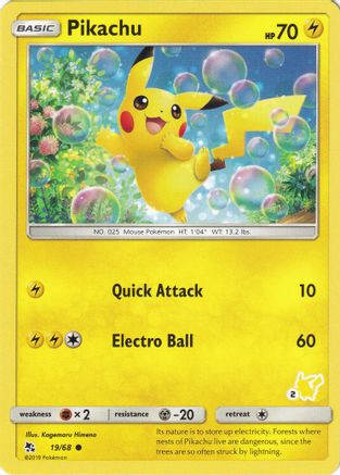 Pikachu - 19/68 (#2 Pikachu Stamped) 19 - Battle Academy