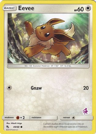 Eevee - 49/68 (Mewtwo Stamped) 49 - Battle Academy