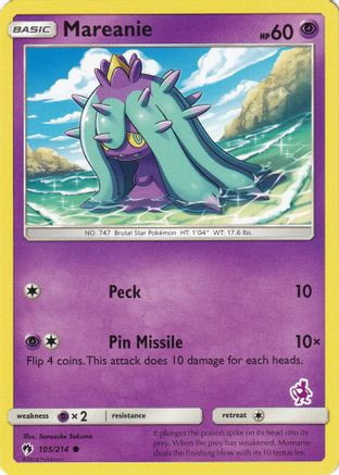 Mareanie - 105/214 (Mewtwo Stamped) 105 - Battle Academy
