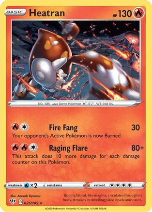 Heatran 25/189 - SWSH03 Darkness Ablaze Holofoil