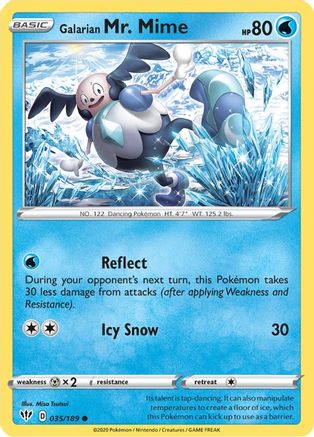 Galarian Mr. Mime 35/189 - SWSH03 Darkness Ablaze Reverse Holofoil