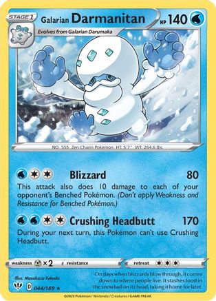 Galarian Darmanitan 44/189 - Darkness Ablaze Reverse Holofoil