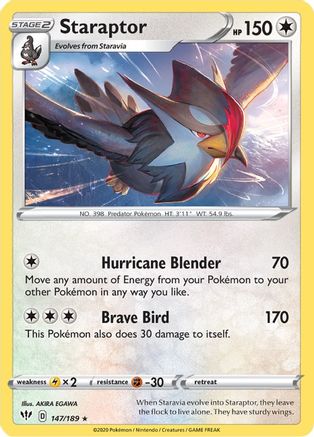 Staraptor 147/189 - Darkness Ablaze Reverse Holofoil