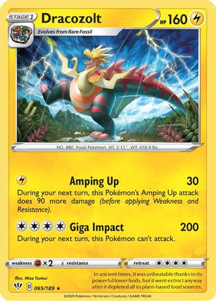 Dracozolt 65/189 - Darkness Ablaze Reverse Holofoil
