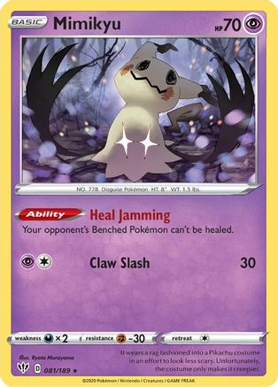 Mimikyu 81/189 - SWSH03 Darkness Ablaze Reverse Holofoil