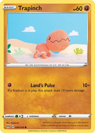 Trapinch 89/189 - SWSH03 Darkness Ablaze Reverse Holofoil