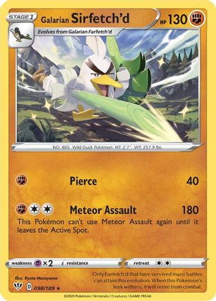 Galarian Sirfetch'd 98/189 - Darkness Ablaze Reverse Holofoil