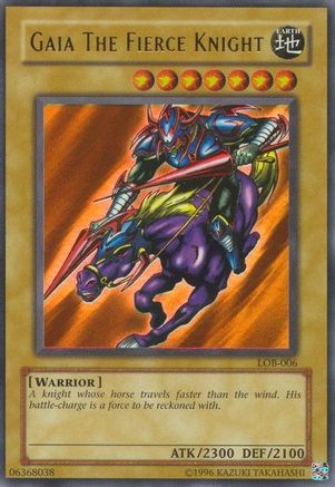 Gaia The Fierce Knight (LOB-006) - The Legend of Blue Eyes White Dragon 1st Edition