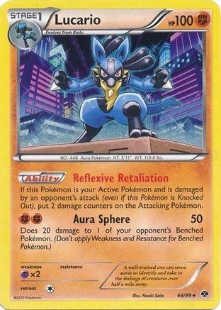 Lucario - 64/99 (Cosmos Holo) 64 - Blister Exclusives Holofoil