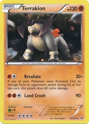 Terrakion - 73/101 (Cosmos Holo) 73 - Blister Exclusives Holofoil