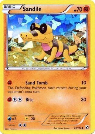 Sandile - 63/114 (Cracked Ice Holo) 63 - Miscellaneous Cards & Products Holofoil