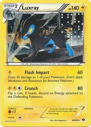 Luxray - 46/99 (Cosmos Holo) 46 - Blister Exclusives Holofoil