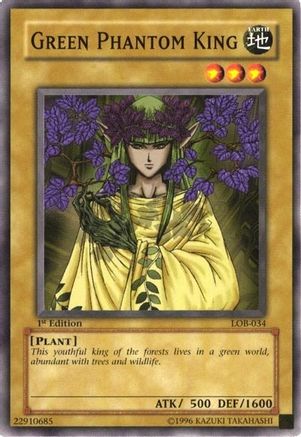 Green Phantom King (LOB-034) - The Legend of Blue Eyes White Dragon 1st Edition