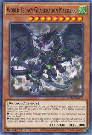 World Legacy Guardragon Mardark (MP20-EN058) - 2020 Tin of Lost Memories 1st Edition