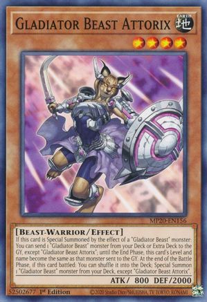 Gladiator Beast Attorix (MP20-EN156) - 2020 Tin of Lost Memories 1st Edition