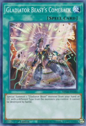 Gladiator Beast's Comeback (MP20-EN184) - 2020 Tin of Lost Memories 1st Edition