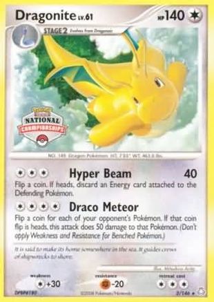 Dragonite - 2/146 (National Championships) 2 - League & Championship Cards