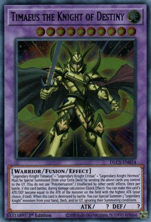 Timaeus the Knight of Destiny (DLCS-EN054) - Dragons of Legend: The Complete Series 1st Edition