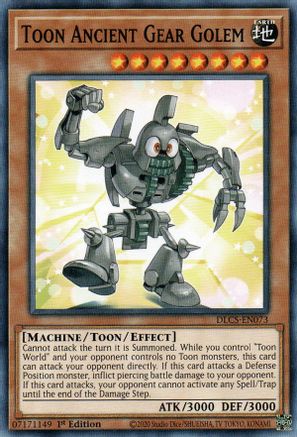 Toon Ancient Gear Golem (DLCS-EN073) - Dragons of Legend: The Complete Series 1st Edition