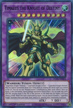 Timaeus the Knight of Destiny (Green) (DLCS-EN054) - Dragons of Legend: The Complete Series 1st Edition